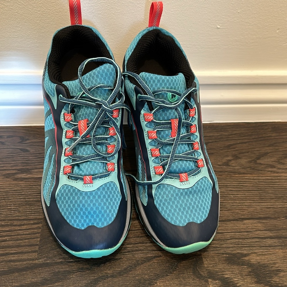 Merrell trail shoes with vibram soles. These are great! So cute & like new!